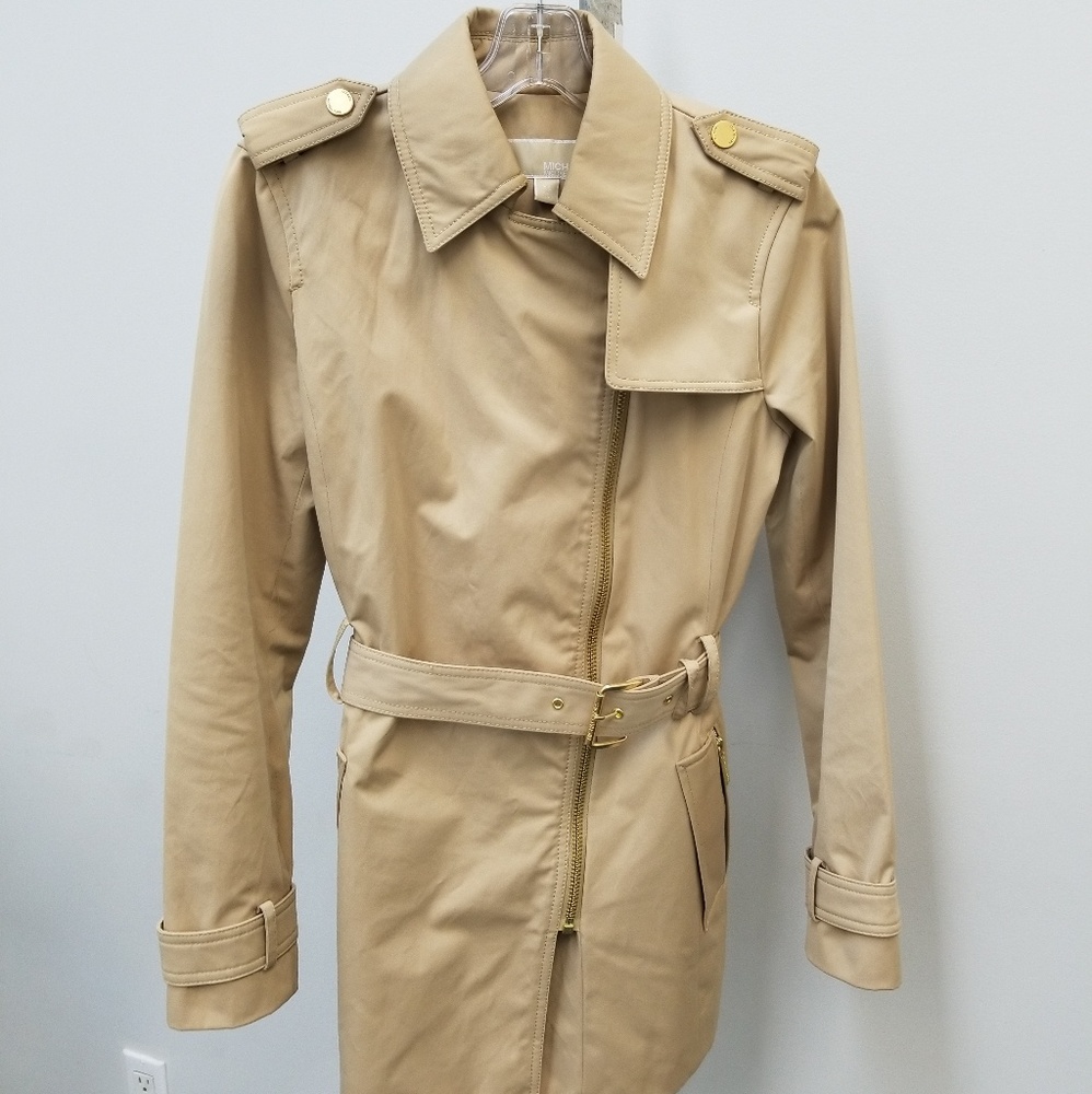 *SOLD* Michael Kors khaki zip front jacket